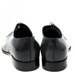 مملوكة مسبقًا Louis Vuitton Dark Grey Leather Lace Up Derby Size 43