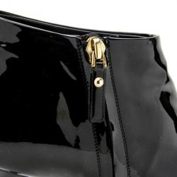 ممل�وكة مسبقًا Louis Vuitton Black Patent Oh Really! Peep Toe Ankle Boots Size 38 