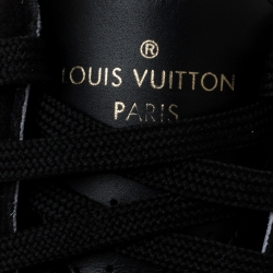 Pre Owned Louis Vuitton Monogram Canvas And Suede High Top Lace Up Sneakers Size 41