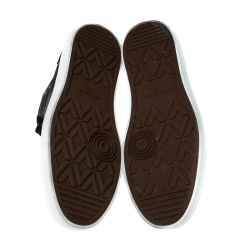 Pre Owned Louis Vuitton Monogram Canvas And Suede High Top Lace Up Sneakers Size 41