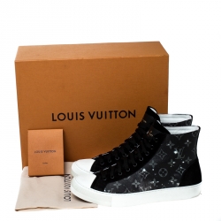 Pre Owned Louis Vuitton Monogram Canvas And Suede High Top Lace Up Sneakers Size 41
