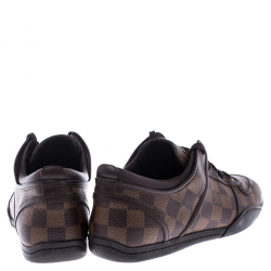 Louis Vuitton Damier Ebene Canvas and Leather Boogie Sneakers Size 40.5