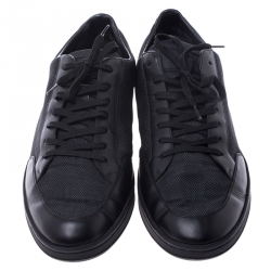 Pre Owned حذاء رياضي لوي فيتون اوفشور جلد ونايلون دامييه غرافيت مقاس 43