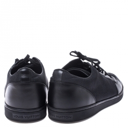 Pre Owned حذاء رياضي لوي فيتون اوفشور جلد ونايلون دامييه غرافيت مقاس 43