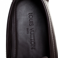 Pre Owned Louis Vuitton Burgundy Leather Monte Carlo Loafers Size 41
