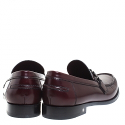 Pre Owned حذاء لوفرز لوي فيتون أوتلاين نقش انفيني دامييه أسود مقاس 40