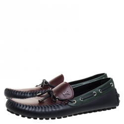 Pre Owned حذاء لوفرز أريزونا جلد ثلاثي اللون مقاس 43.5