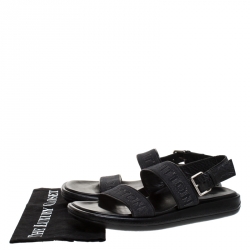 Pre Owned صندل لوي فيتون جلد وقماش دنيم أسود مقاس 42