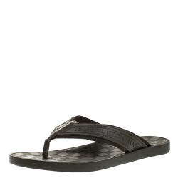Louis Vuitton Green Damier Rubber Key Flip Flop Flat Sandals Size