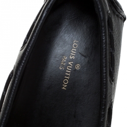 Louis Vuitton Black Leather Slip On Loafer Size 43