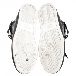 Pre Owned Louis Vuitton Black Leather Rivoli High Top Sneakers Size 44