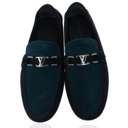 مملوكة مسبقًا Louis Vuitton Tri Color Suede Hockenheim Loafers Size 44