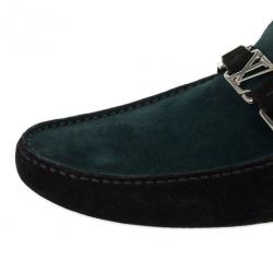مملوكة مسبقًا Louis Vuitton Two Tone Suede Hockenheim Loafers Size 43