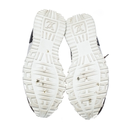 Pre Owned Louis Vuitton Monogram Damier Canvas Run Away Low Top Sneakers Size 41