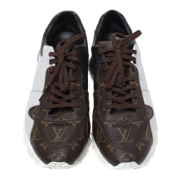 Pre Owned Louis Vuitton Monogram Damier Canvas Run Away Low Top Sneakers Size 41