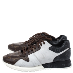 Pre Owned Louis Vuitton Monogram Damier Canvas Run Away Low Top Sneakers Size 41