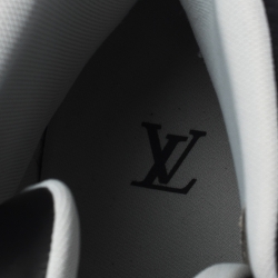 Louis Vuitton Black/Grey Leather LV Trainer High Top Sneakers Size 43