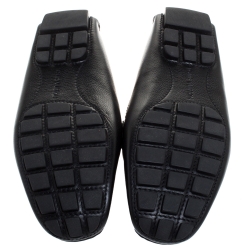 Pre Owned حذاء لوفرز لوي فيتون مونت كارلو جلد أسود مقاس 41.5