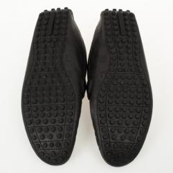 مملوكة مسبقًا Louis Vuitton Damier Black Leather Loafers Size 42