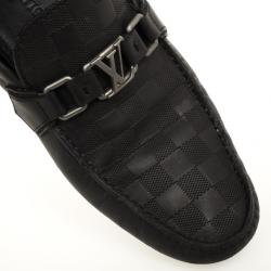 مملوكة مسبقًا Louis Vuitton Damier Black Leather Loafers Size 42