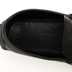 مملوكة مسبقًا Louis Vuitton Damier Black Leather Loafers Size 42
