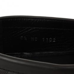 مملوكة مسبقًا Louis Vuitton Damier Black Leather Loafers Size 42