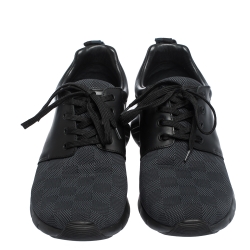Louis Vuitton Black Damier Nylon and Leather Fastlane Sneakers Size 43