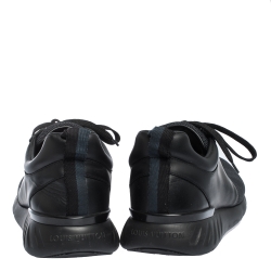 Louis Vuitton Black Damier Nylon and Leather Fastlane Sneakers Size 43