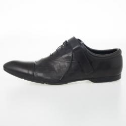مملوكة مسبقًا Louis Vuitton Black Damier Embossed Leather Richelieu Fairway Lace Up Shoes Size 42.5
