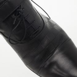 مملوكة مسبقًا Louis Vuitton Black Damier Embossed Leather Richelieu Fairway Lace Up Shoes Size 42.5