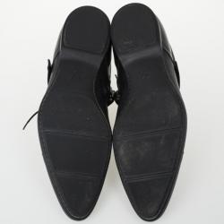 مملوكة مسبقًا Louis Vuitton Black Damier Embossed Leather Richelieu Fairway Lace Up Shoes Size 42.5