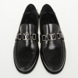 مملوكة مسبقًا Louis Vuitton Black Leather Major Loafers Size 41