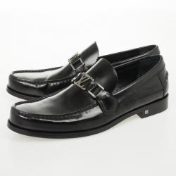مملوكة مسبقًا Louis Vuitton Black Leather Major Loafers Size 41