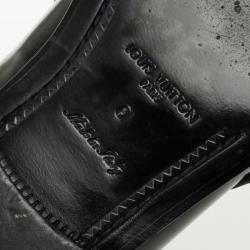 مملوكة مسبقًا Louis Vuitton Black Leather Major Loafers Size 41