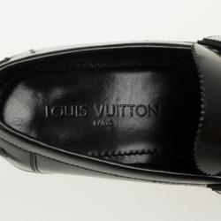 مملوكة مسبقًا Louis Vuitton Black Leather Major Loafers Size 41