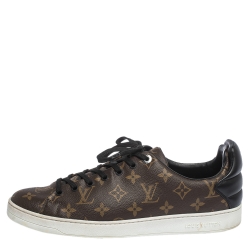 Louis Vuitton Monogram Canvas And Leather Trim Low Top Sneakers Size 43