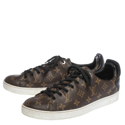 Louis Vuitton Monogram Canvas And Leather Trim Low Top Sneakers Size 43