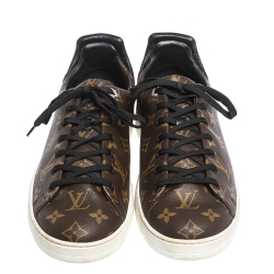 Louis Vuitton Monogram Canvas And Leather Trim Low Top Sneakers Size 43