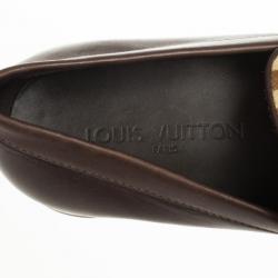 Pre Owned Louis Vuitton Damier Sauvage Pony Hair & Leather Loafers Size 43.5