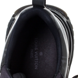 Louis Vuitton Black/Brown Monogram Canvas and Mesh Run Away Pulse Sneakers Size 41
