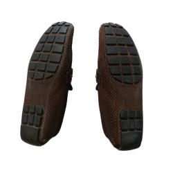 Louis Vuitton Petit Damier Canvas Monte Carlo Suede Moccasins Size 43