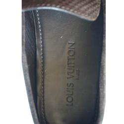 Louis Vuitton Petit Damier Canvas Monte Carlo Suede Moccasins Size 43