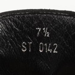 Pre Owned Louis Vuitton Black Glazed Leather Dress Lace Up Shoes Size 40.5