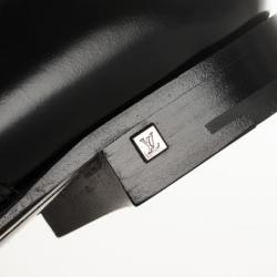 Pre Owned Louis Vuitton Black Damier Embossed Santiago Loafers Size 42.5
