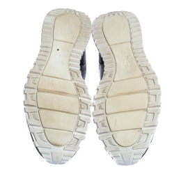 Pre Owned Louis Vuitton Tri Color Monogram Coated Canvas Run Away Sneakers Size 45