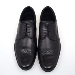 مملوكة مسبقًا Louis Vuitton Black Leather Brogue Lace Up Shoes Size 41