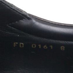 مملوكة مسبقًا Louis Vuitton Black Leather Brogue Lace Up Shoes Size 41