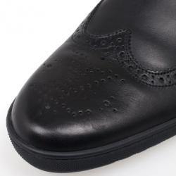 مملوكة مسبقًا Louis Vuitton Black Leather Brogue Lace Up Shoes Size 41