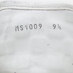Pre Owned Louis Vuitton White Leather Damier Sneakers Size 43