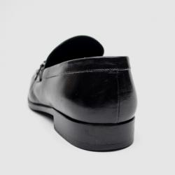 Pre Owned Louis Vuitton Damier Graphite Calfskin Loafers With Buckle Straps Size 43.5